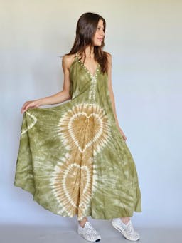 Backless Tie Dye Boho Dressindex