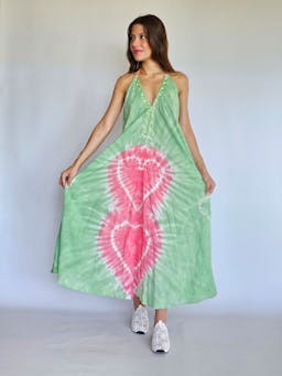 Backless Tie Dye Boho Dressindex