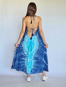 Backless Tie Dye Boho Dressindex