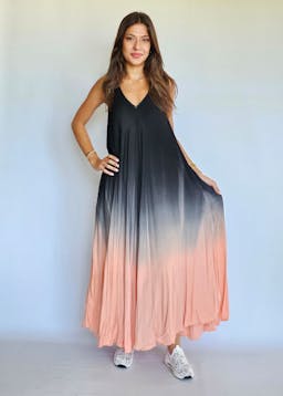 Black & Orange Tie Dye Dressindex