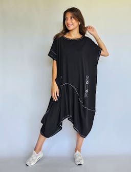 Black Dress with White Stitchesindex