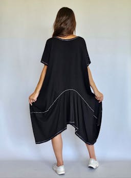 Black Dress with White Stitchesindex