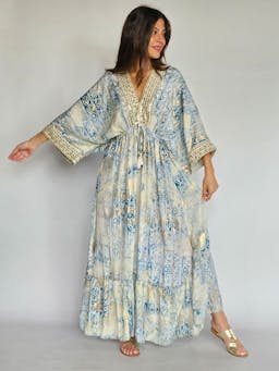 Boho Blue and Gold Dressindex