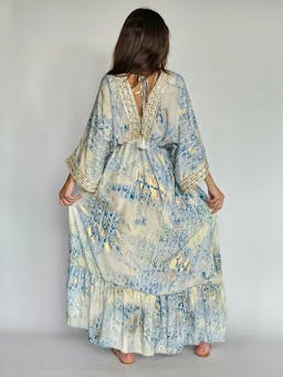 Boho Blue and Gold Dressindex