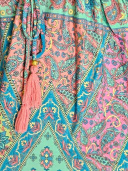 Boho Colorful Dress with Side Slitsindex