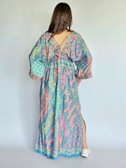 Boho Colorful Dress with Side Slitsindex