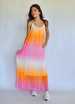 Chiffon Tie Dye Long Dressindex