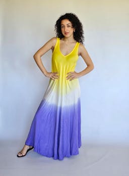 Color Gradient Long Dressindex