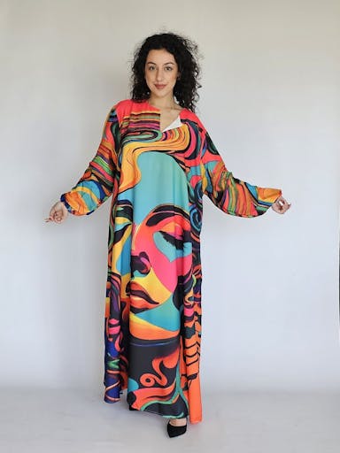 Colorful "Face" Dress - E