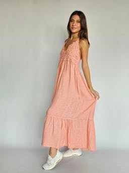 Crochet Bust Linen Dressindex