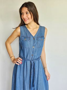 Denim Dress with Beltindex