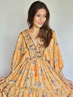 Orange & Navy Boho Dressindex