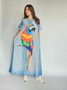 Parrot Flowy Denim Dressindex