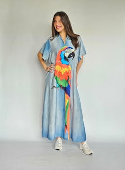 Parrot Flowy Denim Dressindex