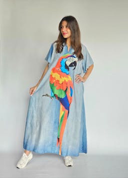 Parrot Flowy Denim Dressindex