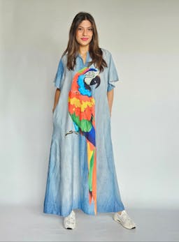 Parrot Flowy Denim Dressindex