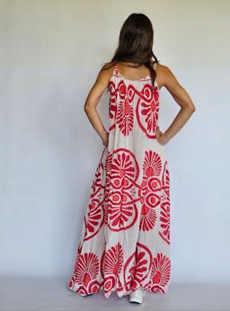 Printed Flowy Wrinkled Dressindex