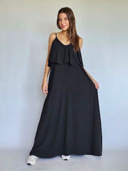 Ruffled Flowy Long Dressindex