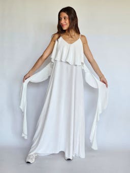 Ruffled Flowy Long Dressindex