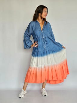 Two Colors Denim Dressindex