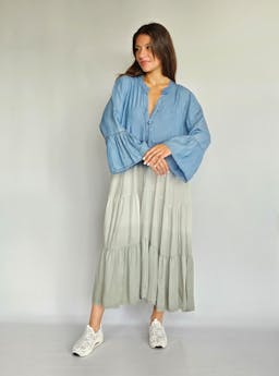 Two Colors Denim Dressindex