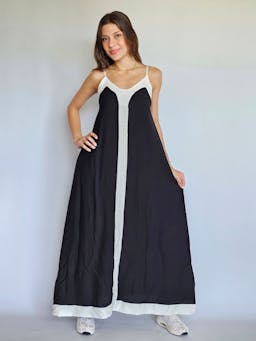 Two Colors Flowy Dressindex