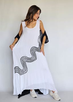 White Dress with Cardiganindex