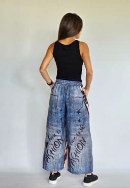 Flowy Denim Pantsindex