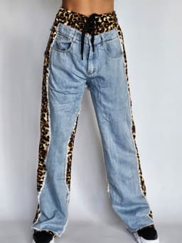 Leopard and Denim Pantsindex