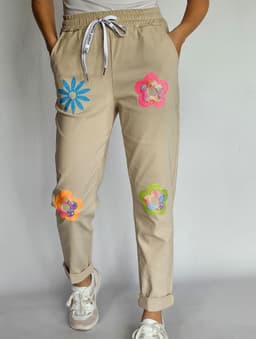 Pants with Shiny Flowersindex