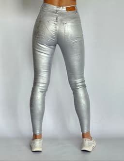 Silver Slim Fit Pantsindex