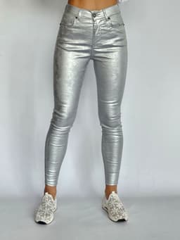 Silver Slim Fit Pantsindex