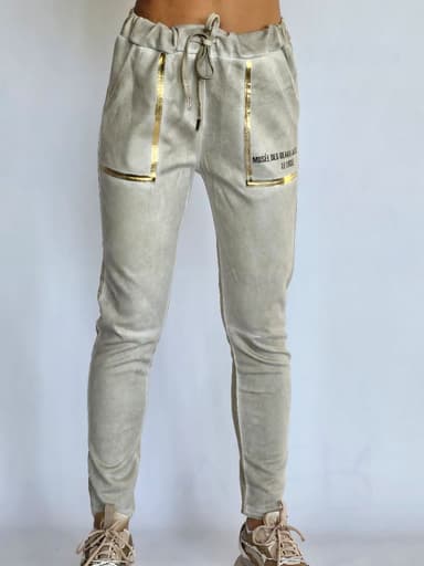 Suede Beige Pants