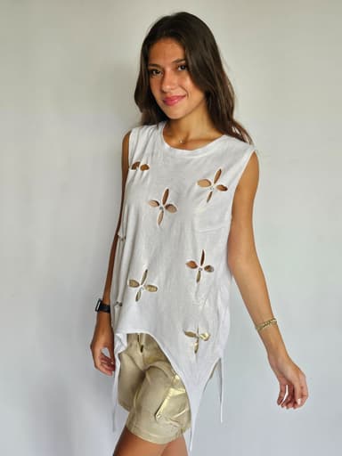 Cut-Out Flower Top