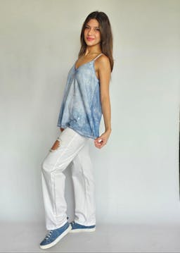 Flowy Denim Topindex