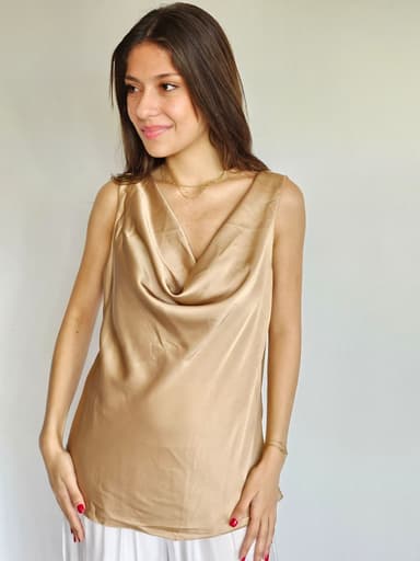 Gold Silk Top