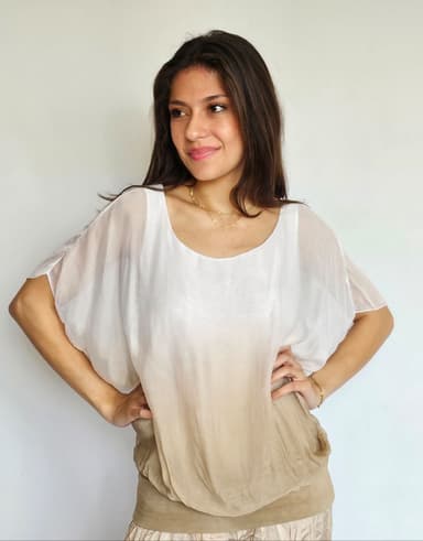 Round Neck Silk Top