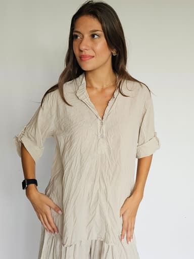 Wrinkled Beige Shirt