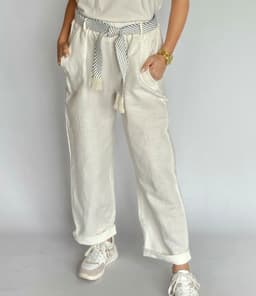 Linen White Pantsindex