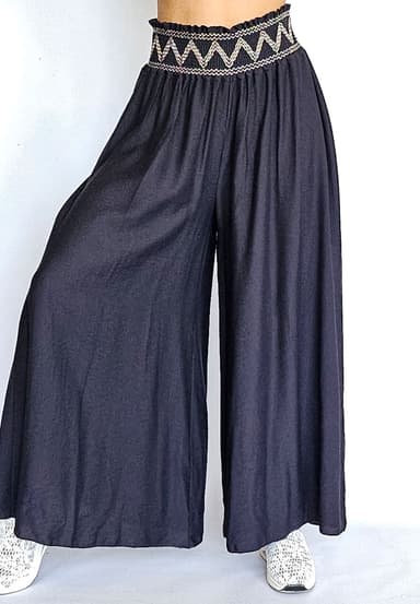 Loose Elastic Waist Pants